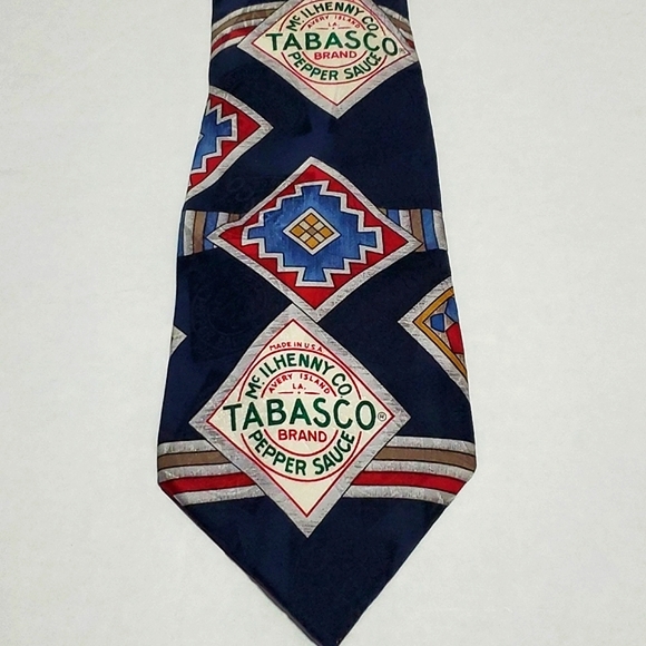 Tabasco Aztec Print Career Silk Tie - Picture 2 of 6